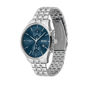 Hugo Boss Associate Chronograph Blue Dial Silver Steel Strap Watch for Men - 1513839