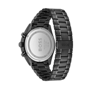 Hugo Boss Champion Chronograph Black Dial Black Steel Strap Watch for Men - 1513960