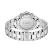 Hugo Boss Champion Chronograph Black Dial Silver Steel Strap Watch for Men - 1513871