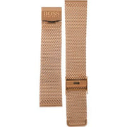Hugo Boss Integrity Chronograph Black Dial Rose Gold Mesh Bracelet Watch for Men - 1513808