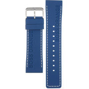 Hugo Boss Globetrotter Chronograph Blue Dial Blue Silicone Strap Watch for Men - 1513821