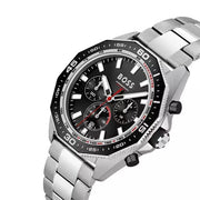 Hugo Boss Intensity Chronograph Black Dial Silver Steel Strap Watch For Men - 1513680
