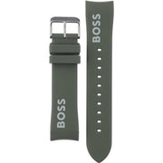 Hugo Boss Volane Chronograph Grey Dial Green Silicone Strap Watch For Men - 1513952