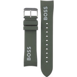 Hugo Boss Volane Chronograph Grey Dial Green Silicone Strap Watch For Men - 1513952