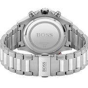 Hugo Boss Globetrotter Chronograph Blue Dial Silver Steel Strap Watch for Men - 1513823