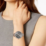Hugo Boss Symphony Grey Dial Gold Mesh Bracelet Watch for Women - 1502424