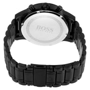 Hugo Boss Aeroliner Chronograph Black Dial Black Steel Strap Watch for Men - 1513275