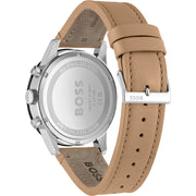Hugo Boss Allure Chronograph Black Dial Brown Leather Strap Watch for Men - 1513964