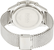 Hugo Boss Associate Chronograph Black Dial Silver Mesh Bracelet Watch for Men - 1513805