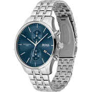Hugo Boss Associate Chronograph Blue Dial Silver Steel Strap Watch for Men - 1513839