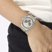 Hugo Boss Gregor Chronograph Silver Dial Two Tone Steel Strap Watch For Men - 1514053