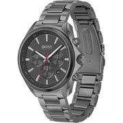 Hugo Boss Distinct Chronograph Grey Dial Grey Steel Strap Watch for Men - 1513858