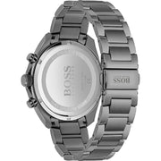 Hugo Boss Distinct Chronograph Grey Dial Grey Steel Strap Watch for Men - 1513858