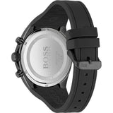 Hugo Boss Distinct Chronograph Black Dial Black Silicone Strap Watch for Men - 1513859