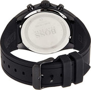 Hugo Boss Distinct Chronograph Black Dial Black Silicone Strap Watch for Men - 1513859