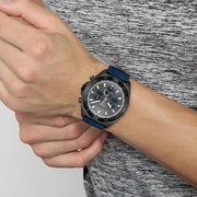 Hugo Boss Energy Chronograph Grey Dial Blue Rubber Strap Watch For Men - 1513972