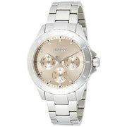 Hugo Boss Premiere Chronorgaph Rose Gold Dial Silver Steel Strap Watch for Women - 1502444