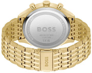 Hugo Boss Gregor Chronograph Grey Dial Gold Steel Strap Watch For Men - 1514051
