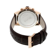 Hugo Boss Jet Chronograph Grey Dial Brown Leather Strap Watch for Men - 1513281