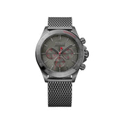 Hugo Boss Ikon Chronograph Grey Dial Grey Mesh Bracelet Watch for Men - 1513443