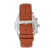 Hugo Boss Grand Prix Chronograph White Dial Brown Leather Strap Watch for Men - 1513475