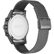 Hugo Boss Jet Chrongraph Blue Dial Gunmetal Grey Mesh Bracelet Watch for Men  - 1513677