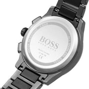 Hugo Boss Peak Chronograph Black Dial Black Steel Strap Watch for Men - 1513814