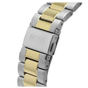 Hugo Boss Admiral Chronograph Black Dial Two Tone Steel Strap Watch for Men - 1513908