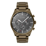 Hugo Boss Pioneer Chronograph Gray Dial Brown Steel Strap Watch for Men - 1513715
