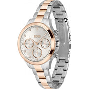 Hugo Boss Hera White Dial Two Tone Steel Strap Watch for Women - 1502564