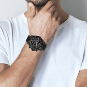 Hugo Boss Hero Chronograph Black Dial Black Steel Strap Watch for Men - 1513754