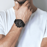 Hugo Boss Aeroliner Chronograph Black Dial Black Steel Strap Watch for Men - 1513180