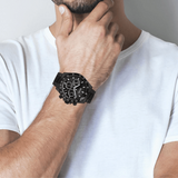 Hugo Boss Chronograph Black Dial Black Steel Strap Watch for Men - 1513180