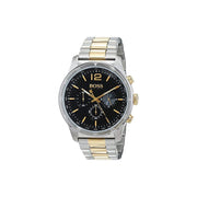 Hugo Boss Professional Black Dial Two Tone Steel Strap Watch for Men - 1513529