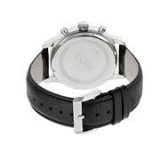 Hugo Boss Aeroliner Chronograph Quartz Black Dial Black Leather Strap Watch For Men - HB1512448