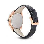 Hugo Boss Driver Chronograph Black Dial Black Leather Strap Watch for Men - 1513092