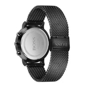 Hugo Boss Integrity Chronograph Black Dial Black Mesh Bracelet Watch for Men - 1513813