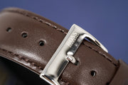 Hugo Boss Grand Prix Chronograph Grey Dial Brown Leather Strap Watch for Men -  1513476