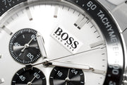 Hugo Boss Ikon Chronograph Silver Dial Silver Steel Strap Watch for Men - 1512964