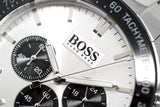 Hugo Boss Ikon Chronograph Silver Dial Silver Steel Strap Watch for Men - 1512964
