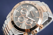 Hugo Boss Ikon Chronograph Grey Dial Two Tone Steel Strap Watch for Men - 1513339