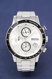 Hugo Boss Rafale Competitive Sport Chronograph Silver Dial Silver Steel Strap Watch for Men - 1513511