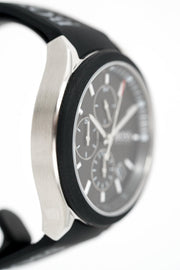 Hugo Boss Velocity Chronograph Black Dial Black Leather Strap Watch for Men - 1513716