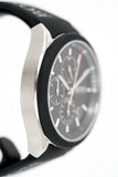 Hugo Boss Velocity Chronograph Black Dial Black Leather Strap Watch for Men - 1513716