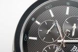 Hugo Boss Velocity Chronograph Black Dial Black Leather Strap Watch for Men - 1513716