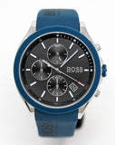 Hugo Boss Velocity Chronograph Black Dial Blue Rubber Strap Watch for Men - 1513717