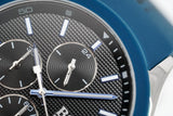 Hugo Boss Velocity Chronograph Black Dial Blue Rubber Strap Watch for Men - 1513717