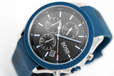 Hugo Boss Velocity Chronograph Black Dial Blue Rubber Strap Watch for Men - 1513717