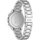 Hugo Boss Novia Chronograph Black Dial Silver Steel Strap Watch for Women - 1502614