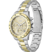 Hugo Boss Ikon Chronograph Silver Dial Two Tone Steel Strap Watch for Men - 1512960